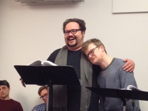 Brian Silliman and Steven Boyer in the First Flight reading of Larry Kunofsky's VAN GOGH AMONG THE HIPSTERS